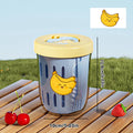 Axyaa Double-Layer Oat Container with Fork, Leak Proof Salad Cup
