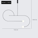 Axyaa Geometric Line Pendant Light - Minimalist Nordic Design for Home & Commercial Spaces