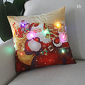 Axyaa LED Santa Claus Cushion Cover: Festive Light-Up Pillowcase for Home Decor