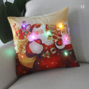 Axyaa LED Santa Claus Cushion Cover: Festive Light-Up Pillowcase for Home Decor