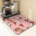 Axyaa Christmas Style Sink Mat, Coasters & Dining Table Accessories, English Letters Design