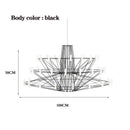 Axyaa Luxe Coppelia Loft Iron Chandelier: High-End LED Round Wire Lighting