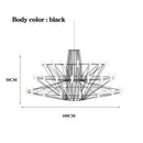 Axyaa Luxe Loft Duplex Chandelier: LED Round Iron Wire Lighting