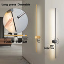 Axyaa Dimmable LED Wall Lamps: 360° Rotation LED Wall Lights for Corridor, Bedroom, Interior Lighting