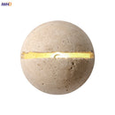 Axyaa Round Yellow Travertine LED Wall Light for Creative Room Decor