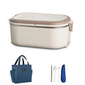 Axyaa Electric Lunch Box Set Stainless Steel 1L with Compartments & Bag