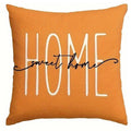 Axyaa Orange Floral Pillowcase - Home Decor Sofa Chair Cushion Cover
