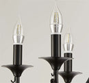Axyaa Classic Black Crystal Chandelier for Living Room and Dining Area