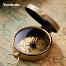 Axya Metal Compass: Outdoor Flip Cover, Zinc Alloy, Retro Style, Photography Props