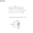 Axya Pure White Ceramic Snack Plate for French Fries, Desserts, Sushi, and More