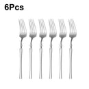 Axyaa Stainless Steel Cutlery Set - Knife, Fork, Spoon - 30Pcs Solid Color Dinnerware