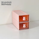 Axyaa Desktop Organizer Box: Rabbit Pen Holder & Drawer Stationery Rack