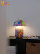 Axyaa Nordic Mushroom Table Lamp LED E27 Hand-painted Desk Lights