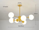 Axyaa Modern Glass Chandelier for Dining Living Room Kitchen Bedroom Lighting