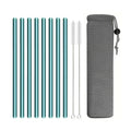 Axyaa Green Glass Straws - Reusable High Borosilicate Smoothie Cocktail Milkshake Straw