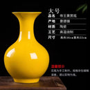 Axyaa Yellow Glazed Ceramic Vase - Elegant Home Décor and Craft Decoration