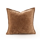 Axyaa Chenille Cushion Cover 45x45cm - Solid Color Thick Cojines for Bedroom & Living Room