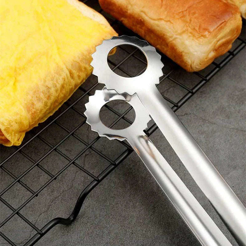 Axyaa Stainless Steel Food Tongs - Kitchen Cooking Utensil