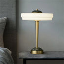Axyaa Marble Table Lamp: Elegant LED Desk Light for Home Decor & Bedroom