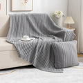 Axyaa Knitted Four-Season Sofa Blanket - Solid Color Office Living Room Nap Blanket