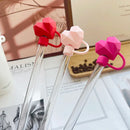 Axyaa Diamond Silicone Sippy Plug Cap for 10mm Straw - Cute Reusable Tumbler Cover
