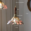 Axyaa Butterfly Glass Copper LED Pendant Lamp for Home Indoor Decor