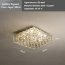 Axyaa Crystal Ceiling Lamp: High-end Modern Square Living Room Bedroom Light