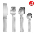 Axyaa Stainless Steel Cutlery Set - 24pcs, Steak Knife, Fork, Dessert Spoon