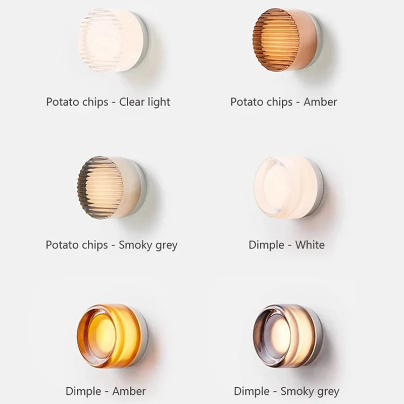 Axyaa Amber Jelly LED Wall Lamp for Modern Home Decor