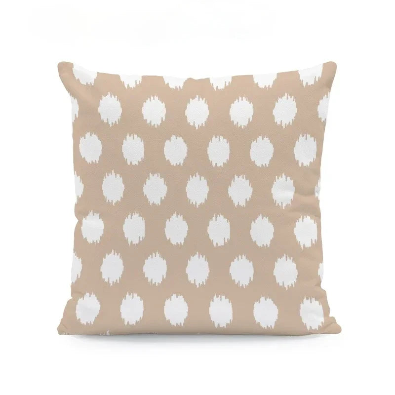 Axyaa Beige Geometric Lace Cushion Cover 45X45cm for Living Room Decor