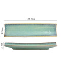 Axyaa Ceramic Sushi Plate Long Strip Plate Dim Sum Dish Molecular Cuisine Tableware