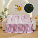 Axyaa Luminous Rainbow Unicorn Pegasus Star Flannel Blanket - Machine Washable Printing and Dyeing Blanket