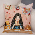 Axyaa Fairy Tale World Pillowcase: Cartoon Pattern Decor for Living Room or Children's Room