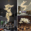 Axyaa Nordic Ginkgo Leaf Chandelier for Modern Luxury Living