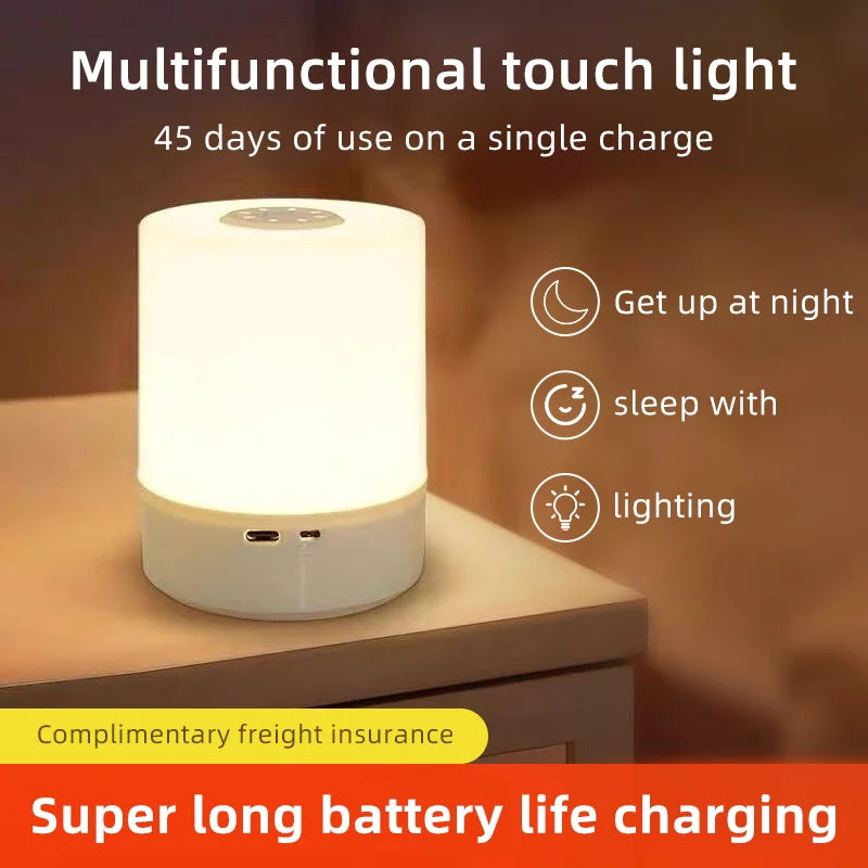 Axyaa USB LED Table Night Lamp Rechargeable Touch Light for Home Bedrooms