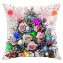Axyaa LED Luminous Pillowcase with Santa Claus Snowman Rose Design