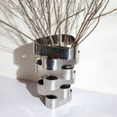 Axyaa Geometric Metal Vase for Creative Flower Arrangements