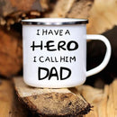 Axyaa Classic Print Enamel Coffee Cup - Funny Father's Day Gift Mug