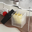Axyaa Acrylic Cotton Organizer Vanity Dispenser Makeup Holder Swab Qtip Box