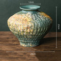 Axyaa Retro Chinese-style Porcelain Flower Vase Set - Earthenware & Kiln-transformed Accessories