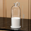 Axyaa Makeup Brush Organizer with Rotating Base and Dust-Proof Lid