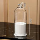 Axyaa Makeup Brush Organizer with Rotating Base and Dust-Proof Lid