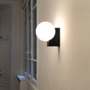 Axyaa Glass Ball Wall Sconce Light with G9 Bulb & Metal Base