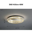 Axyaa Gold Steel Crystal LED Dimmable Ceiling Light for Luxe Living Spaces