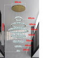 Axyaa Crystal Chandelier Stair Pendant Living Room Interior Lighting