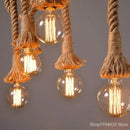 Axyaa Retro Hemp Rope Pendant Lights: Vintage Loft Industrial Kitchen Lighting