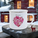 Axyaa Love Enamel Mug Set - Romantic Couples Coffee Cups
