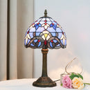 Baroque Pattern Stained Glass Table Lamp by Axyaa - Handmade Modern Style for Home and Office
