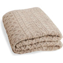 Axyaa Irish Wool Blanket: Cozy Cable Knit Design, 100% Worsted Wool, Ethically Made in Ireland