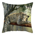 Axyaa Tiger Lion Pillow Case for Home Sofa Decor - Animal Throw Cover